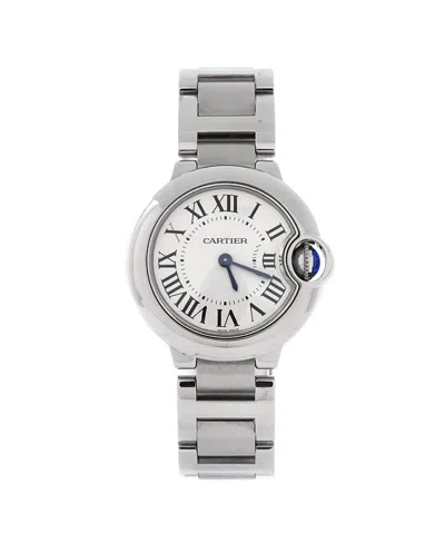 Pre-owned Pre-owned Cartier  Cartier Ballon Bleu De Cartier Quartz Watch In Stainless Steel 28mm In Brown