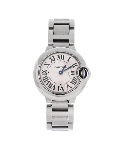 Pre-owned Pre-owned Cartier  Cartier Ballon Bleu De Cartier Quartz Watch In Stainless Steel 28mm In Brown