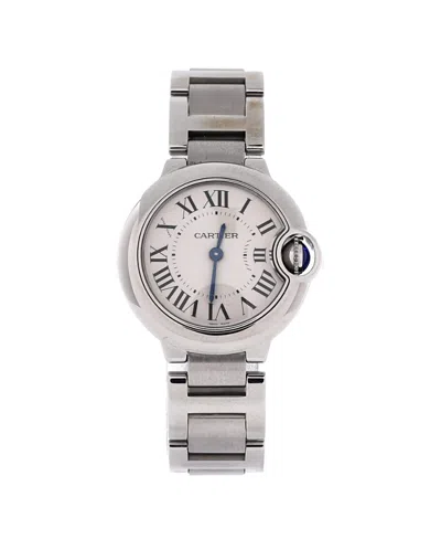 Pre-owned Pre-owned Cartier  Cartier Ballon Bleu De Cartier Quartz Watch In Stainless Steel 28mm In Dial Color: Natural