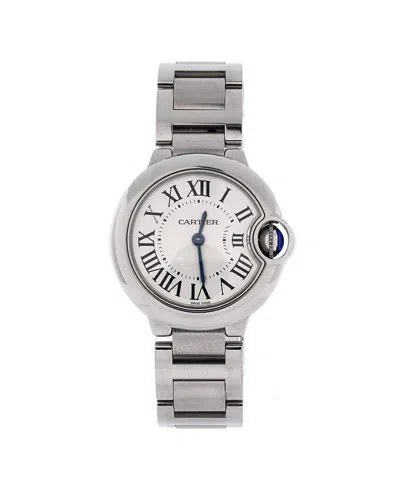 Pre-owned Pre-owned Cartier  Cartier Ballon Bleu De Cartier Quartz Watch In Stainless Steel 28mm In Dial Color: Silver