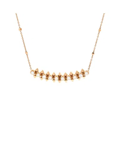 Pre-owned Pre-owned Cartier  Cartier Clash De Cartier Pendant Necklace 18k Rose Gold With Diamonds, 16.25