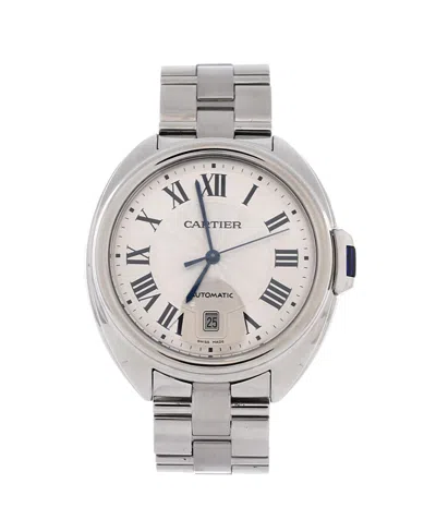 Pre-owned Pre-owned Cartier  Cartier Cle De Cartier Automatic Watch In Stainless Steel 40mm In Dial Color: Natural