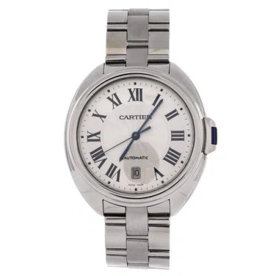Pre-owned Cartier  Cartier Cle De Cartier Automatic Watch Stainless Steel 40 In Silver