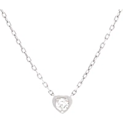 Pre-owned Cartier  Cartier D'amour Heart Pendant Necklace 18k White Gold With Diamond