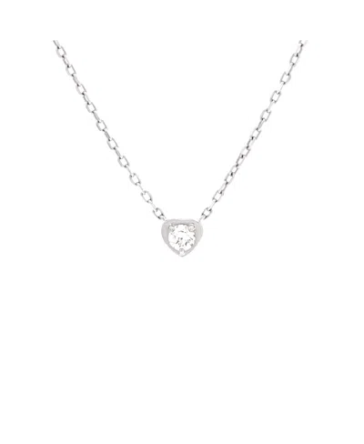 Pre-owned Pre-owned Cartier  Cartier D'amour Heart Pendant Necklace 18k White Gold With Diamond, 16