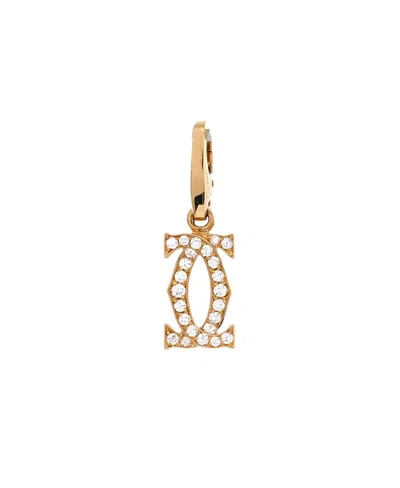 Pre-owned Pre-owned Cartier  Cartier Double C Charm Pendant 18k Gold And Diamonds