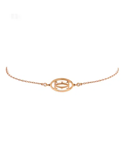 Pre-owned Pre-owned Cartier  Cartier Double C De Cartier Bracelet 18k Rose Gold With Diamonds In Pink