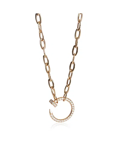 Pre-owned Pre-owned Cartier  Cartier Juste Un Clou 18k Rose Gold Necklace In Pink
