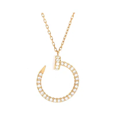 Pre-owned Pre-owned Cartier  Cartier Juste Un Clou Pendant Necklace 18k Gold And Pave Diamonds, 17.75