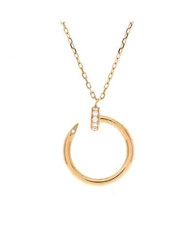 Pre-owned Pre-owned Cartier  Cartier Juste Un Clou Pendant Necklace 18k Gold With Diamonds, 16