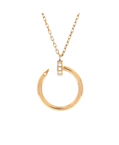 Pre-owned Pre-owned Cartier  Cartier Juste Un Clou Pendant Necklace 18k Gold With Diamonds, 16.25