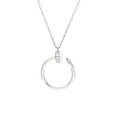 Pre-owned Cartier  Cartier Juste Un Clou Pendant Necklace 18k White Gold With Diamonds