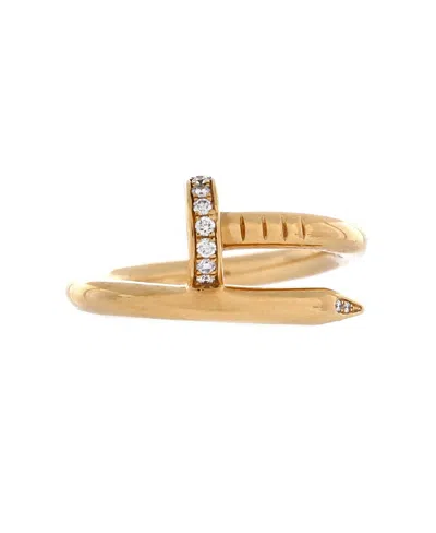Pre-owned Pre-owned Cartier  Cartier Juste Un Clou Ring 18k Gold And Diamonds