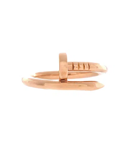 Pre-owned Pre-owned Cartier  Cartier Juste Un Clou Ring 18k Rose Gold In Pink