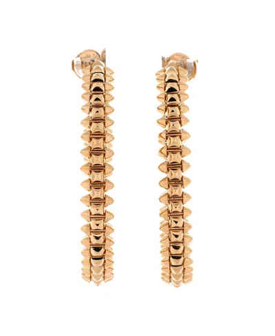 Pre-owned Pre-owned Cartier  Cartier Large 37.8mm Clash De Cartier Earrings 18k Rose Gold In Pink