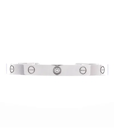 Pre-owned Pre-owned Cartier  Cartier Love 1 Diamond Cuff Bracelet 18k White Gold With Diamond