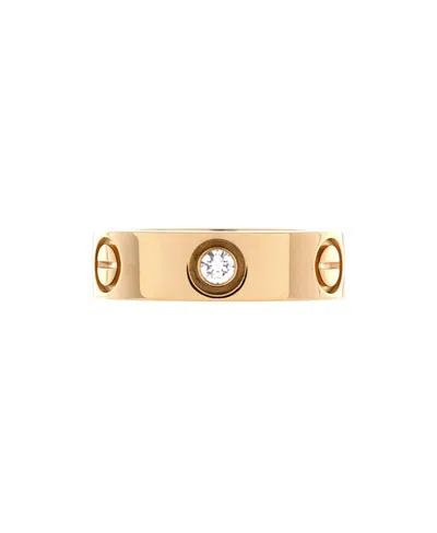Pre-owned Pre-owned Cartier  Cartier Love 3 Diamonds Band Ring 18k Gold With Diamonds