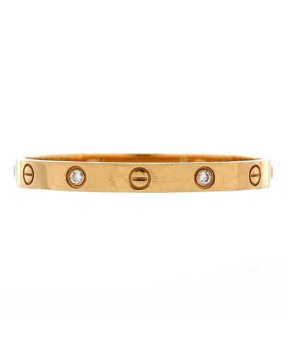 Pre-owned Pre-owned Cartier  Cartier Love 4 Diamond Bracelet 18k Gold With Diamonds