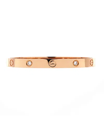 Pre-owned Pre-owned Cartier  Cartier Love 4 Diamond Bracelet 18k Rose Gold With Diamonds In Pink