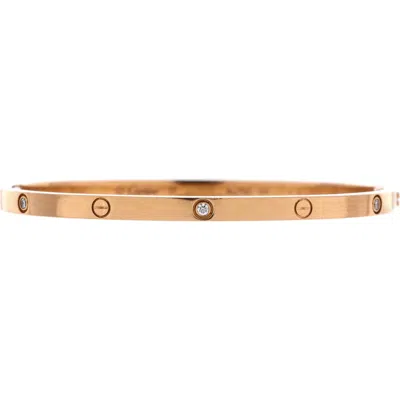 Pre-owned Cartier  Cartier Love 6 Diamond Bracelet 18k Rose Gold And Diamonds Small