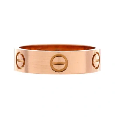 Pre-owned Cartier  Cartier Love Band Ring 18k Rose Gold