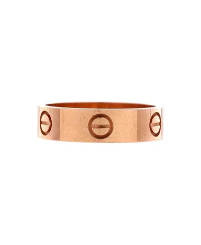 Pre-owned Pre-owned Cartier  Cartier Love Band Ring 18k Rose Gold In Pink