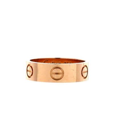 Pre-owned Pre-owned Cartier  Cartier Love Band Ring 18k Rose Gold In Pink