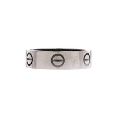 Pre-owned Cartier  Cartier Love Band Ring 18k White Gold