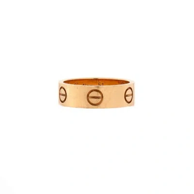 Pre-owned Cartier  Cartier Love Band Ring 18k Yellow Gold