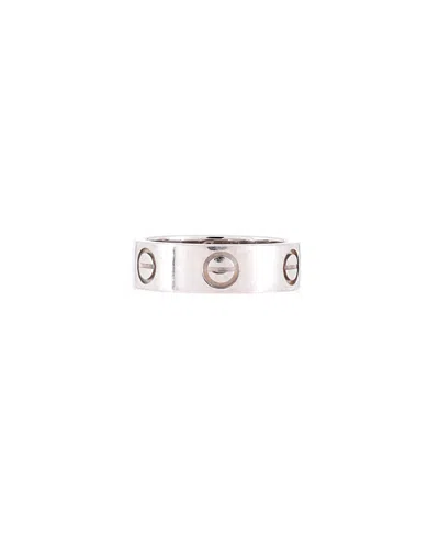 Pre-owned Pre-owned Cartier  Cartier Love Band Ring Platinum In Silver