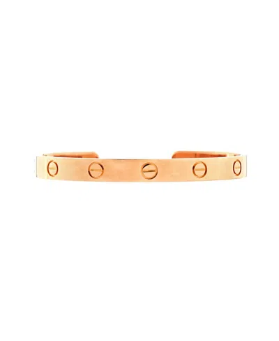 Pre-owned Pre-owned Cartier  Cartier Love Cuff Bracelet 18k Rose Gold In Pink