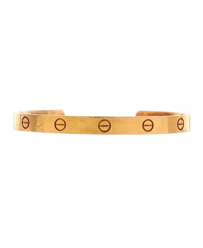 Pre-owned Pre-owned Cartier  Cartier Love Cuff Bracelet 18k Rose Gold In Pink