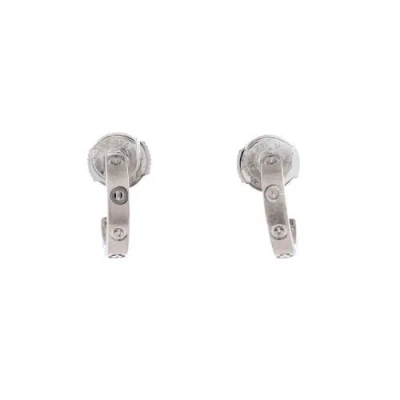 Pre-owned Cartier  Cartier Love Hoop Earrings 18k White Gold Small