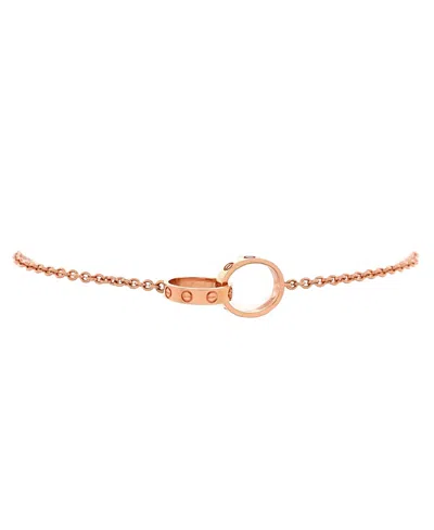 Pre-owned Pre-owned Cartier  Cartier Love Interlocking Bracelet 18k Rose Gold In Pink