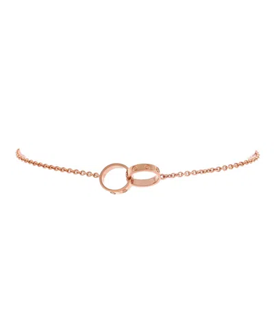 Pre-owned Pre-owned Cartier  Cartier Love Interlocking Bracelet 18k Rose Gold In Pink