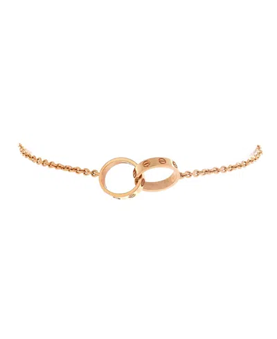 Pre-owned Pre-owned Cartier  Cartier Love Interlocking Bracelet 18k Rose Gold In Pink