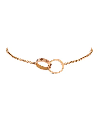 Pre-owned Pre-owned Cartier  Cartier Love Interlocking Bracelet 18k Rose Gold In Pink