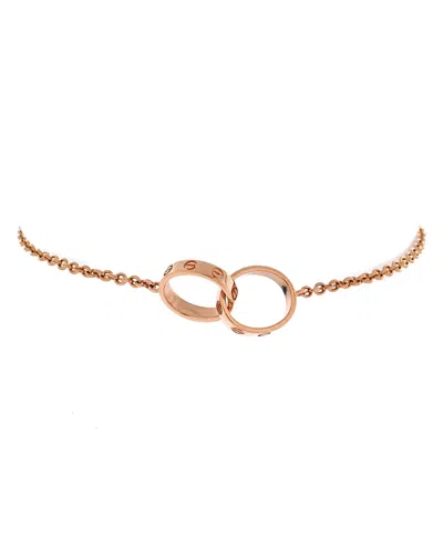 Pre-owned Pre-owned Cartier  Cartier Love Interlocking Bracelet 18k Rose Gold In Pink