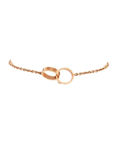 Pre-owned Pre-owned Cartier  Cartier Love Interlocking Bracelet 18k Rose Gold In Pink