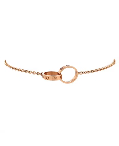 Pre-owned Pre-owned Cartier  Cartier Love Interlocking Bracelet 18k Rose Gold In Pink
