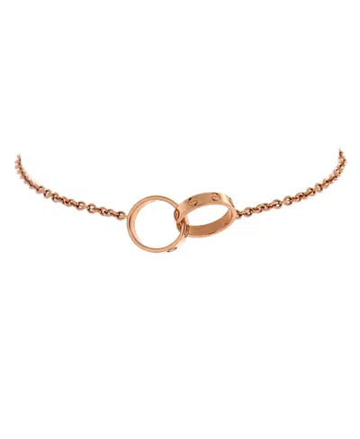Pre-owned Pre-owned Cartier  Cartier Love Interlocking Bracelet 18k Rose Gold In Pink