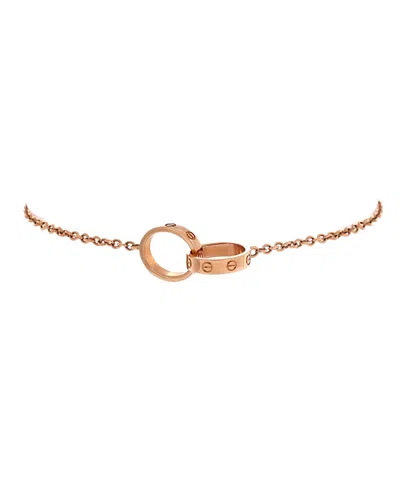 Pre-owned Pre-owned Cartier  Cartier Love Interlocking Bracelet 18k Rose Gold In Pink