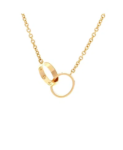 Pre-owned Pre-owned Cartier  Cartier Love Interlocking Necklace 18k Gold, 17.25 In Pink