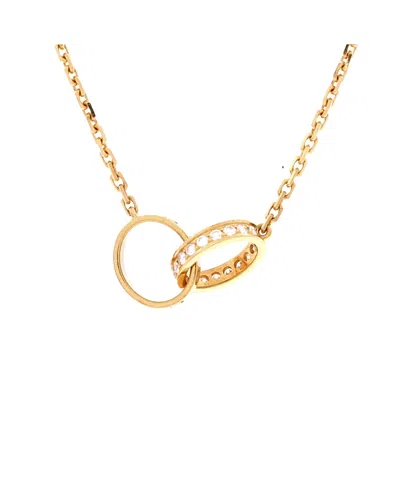 Pre-owned Pre-owned Cartier  Cartier Love Interlocking Necklace 18k Gold And Diamonds