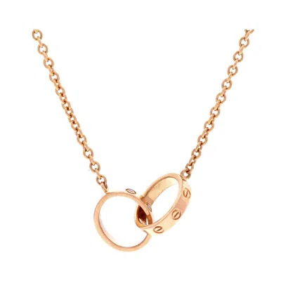 Pre-owned Cartier  Cartier Love Interlocking Necklace 18k Rose Gold