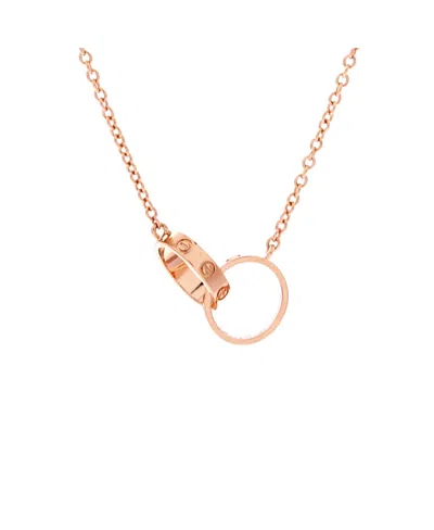 Pre-owned Pre-owned Cartier  Cartier Love Interlocking Necklace 18k Rose Gold, 16.75"