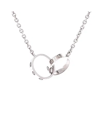 Pre-owned Pre-owned Cartier  Cartier Love Interlocking Necklace 18k White Gold, 17.25
