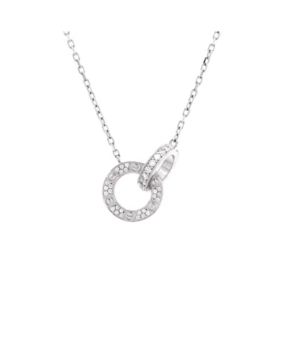 Pre-owned Pre-owned Cartier  Cartier Love Interlocking Pave Necklace 18k White Gold And Diamonds, 16"