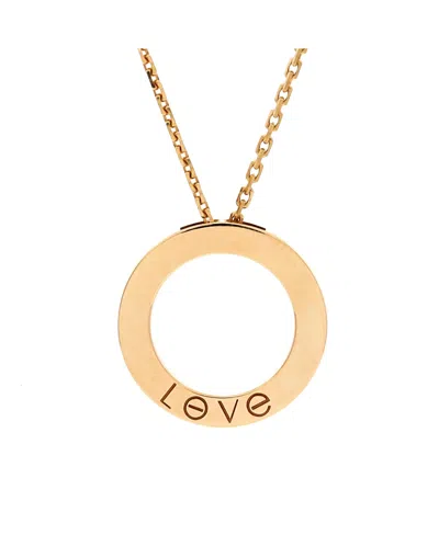 Pre-owned Pre-owned Cartier  Cartier Love Pendant Necklace 18k Gold, 16.5"