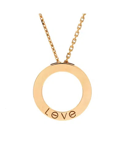 Pre-owned Pre-owned Cartier  Cartier Love Pendant Necklace 18k Gold, 16.5